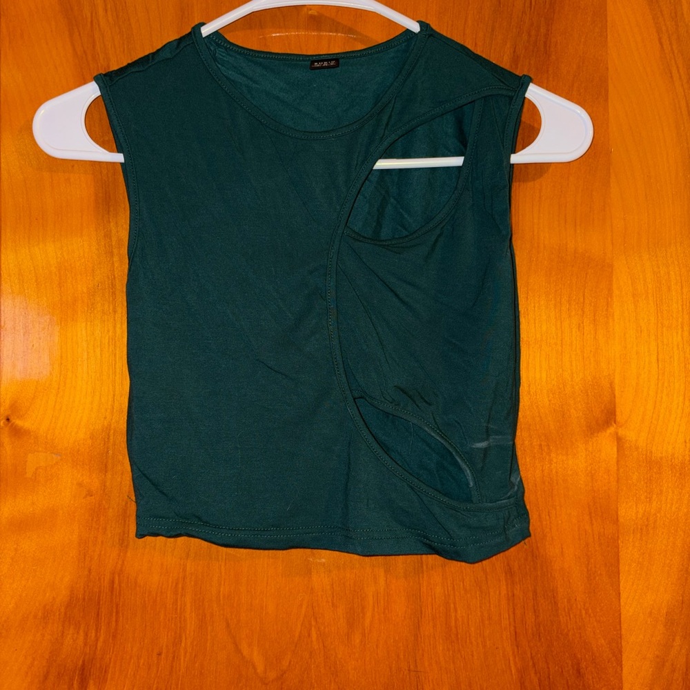 SHEIN Dark Teal Sleeveless Tank Top